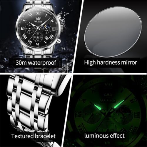 OLEVS Sliver Mens Watches